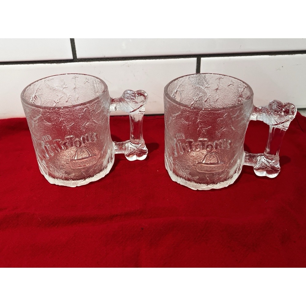 Vintage set of Nine (9) The Flintstones McDonald's Glass Mugs 1993 - Picture 12 of 14